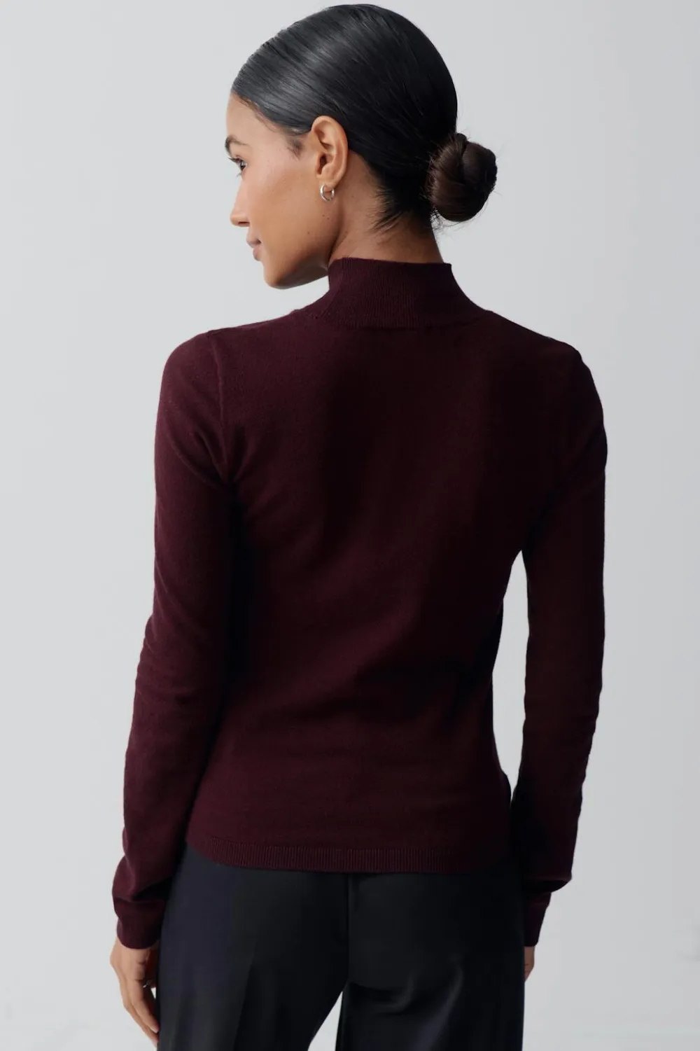 Gina Tricot knitted ong eeve top Rød Discount