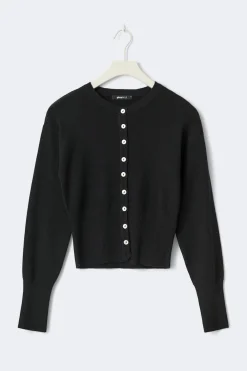 Gina Tricot Knitted oungewear cardigan Svart Sale