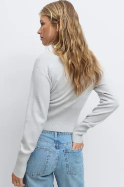 Gina Tricot Knitted oungewear cardigan Grå