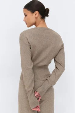 Gina Tricot Knitted oungewear cardigan Beige