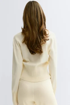 Gina Tricot Knitted oungewear cardigan Hvit Online