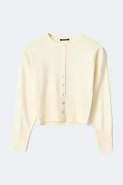 Gina Tricot Knitted oungewear cardigan Hvit Online