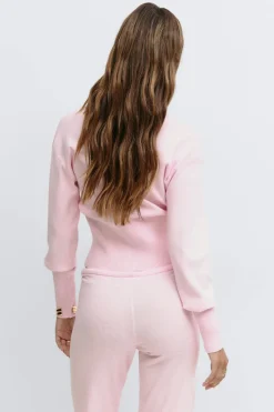 Gina Tricot Knitted oungewear cardigan Rosa New