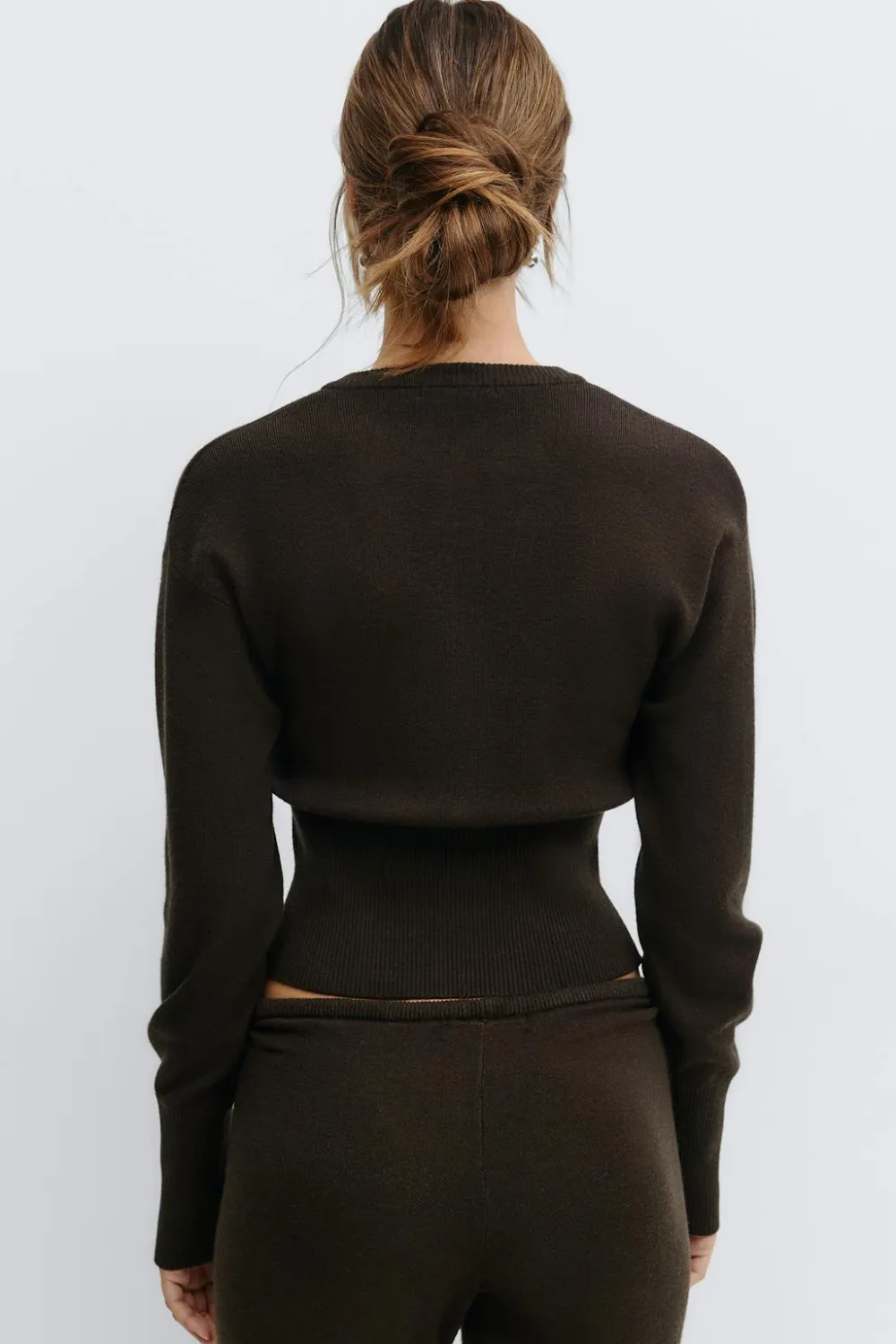 Gina Tricot Knitted oungewear cardigan Brun Sale
