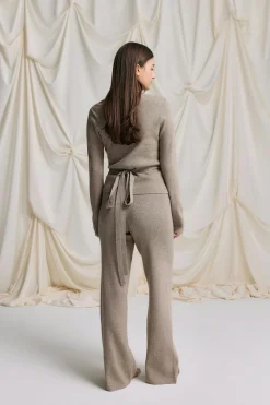 Gina Tricot Knitted oungewear trouer Beige Outlet