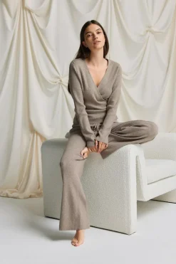 Gina Tricot Knitted oungewear trouer Beige Outlet