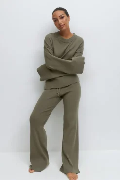 Gina Tricot Knitted oungewear trouer Grønn Best