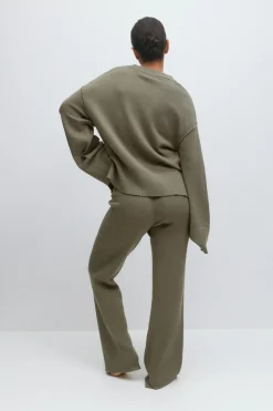 Gina Tricot Knitted oungewear trouer Grønn Best