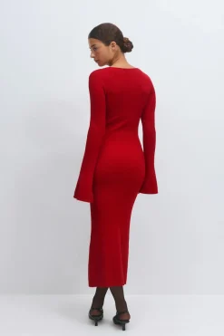 Gina Tricot Knitted idi dre Rød Clearance
