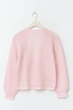 Gina Tricot 14+ knitted open back weater Rosa