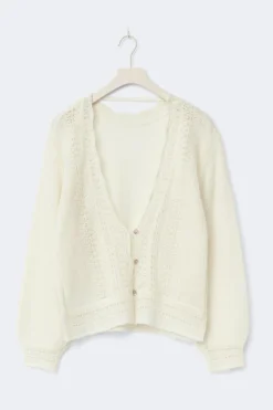 Gina Tricot 14+ knitted open back weater Hvit Best