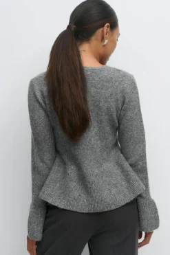 Gina Tricot Knitted pepu cardigan Grå Clearance
