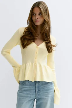 Gina Tricot Knitted pepu cardigan Gul Best