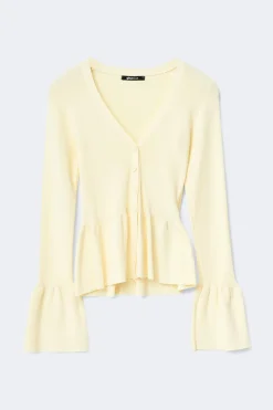 Gina Tricot Knitted pepu cardigan Gul Best