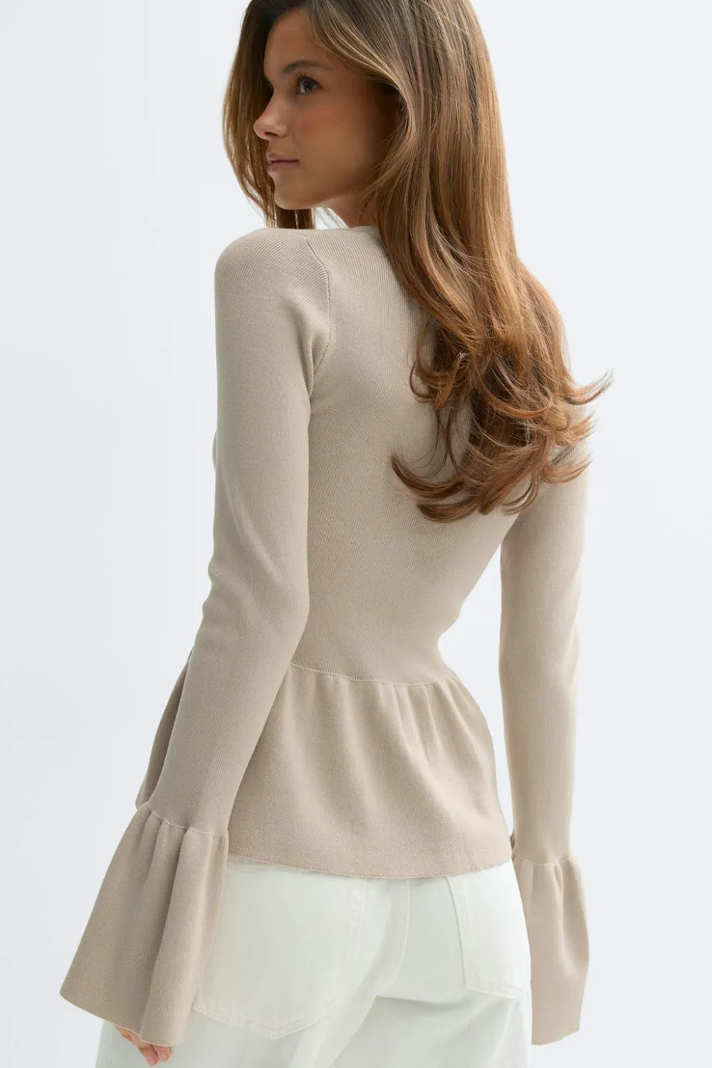 Gina Tricot Knitted pepu cardigan Beige Sale