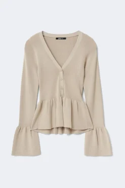 Gina Tricot Knitted pepu cardigan Beige Sale