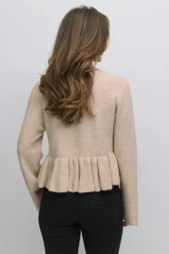 Gina Tricot 14+ knitted pepu weater Beige Hot
