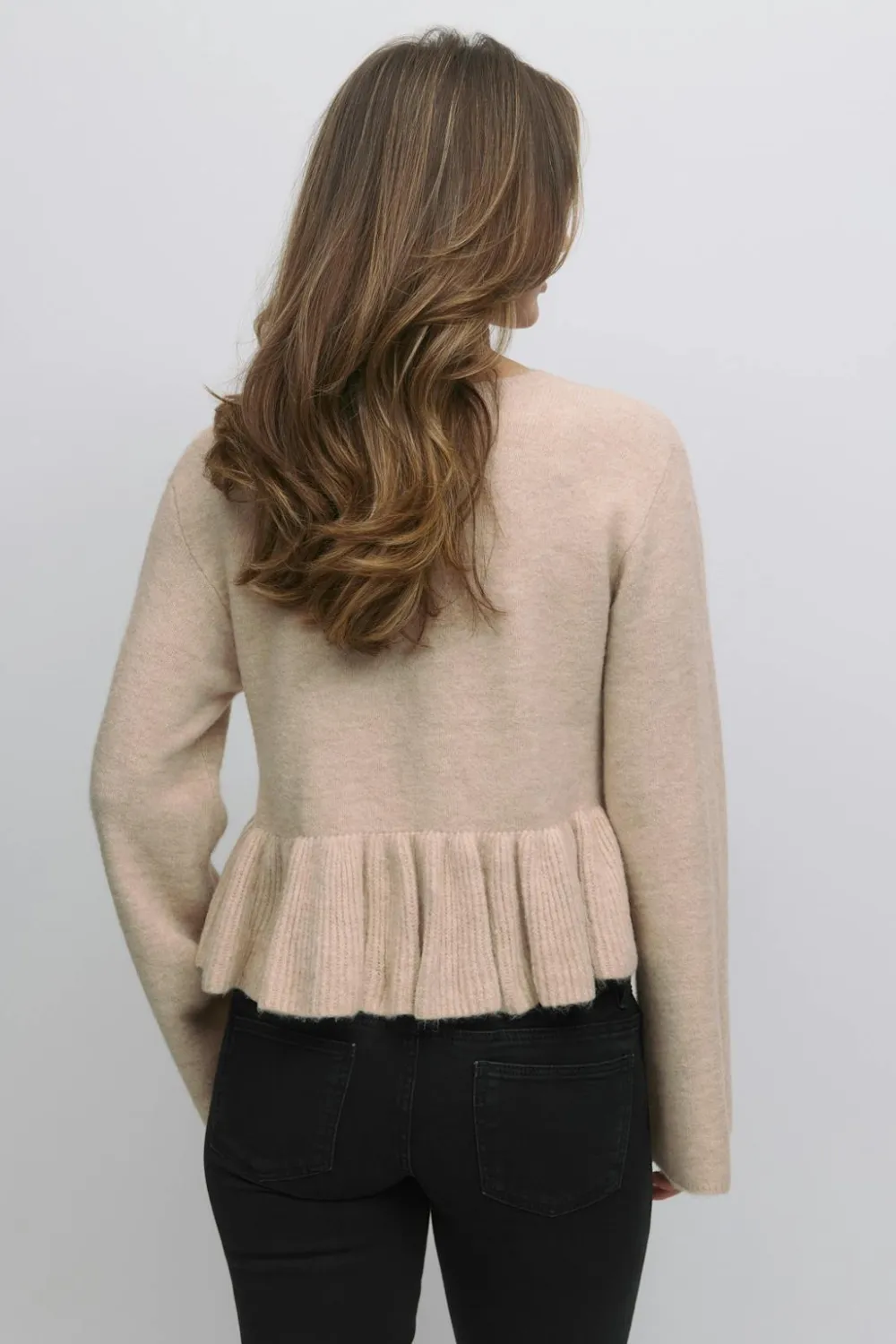 Gina Tricot 14+ knitted pepu weater Beige Hot