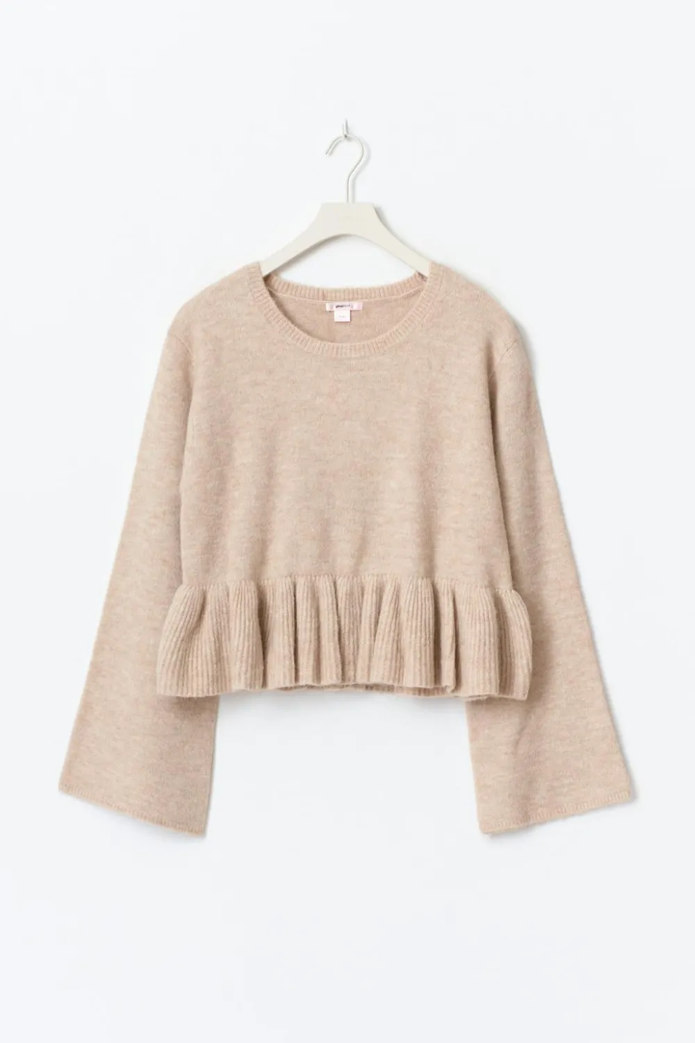 Gina Tricot 14+ knitted pepu weater Beige Hot