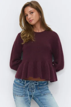 Gina Tricot 14+ knitted pepu weater Rød Clearance