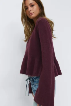 Gina Tricot 14+ knitted pepu weater Rød Clearance