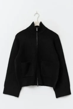 Gina Tricot Knitted pocket cardigan Svart Discount