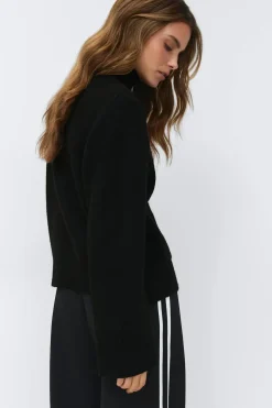 Gina Tricot Knitted pocket cardigan Svart Discount