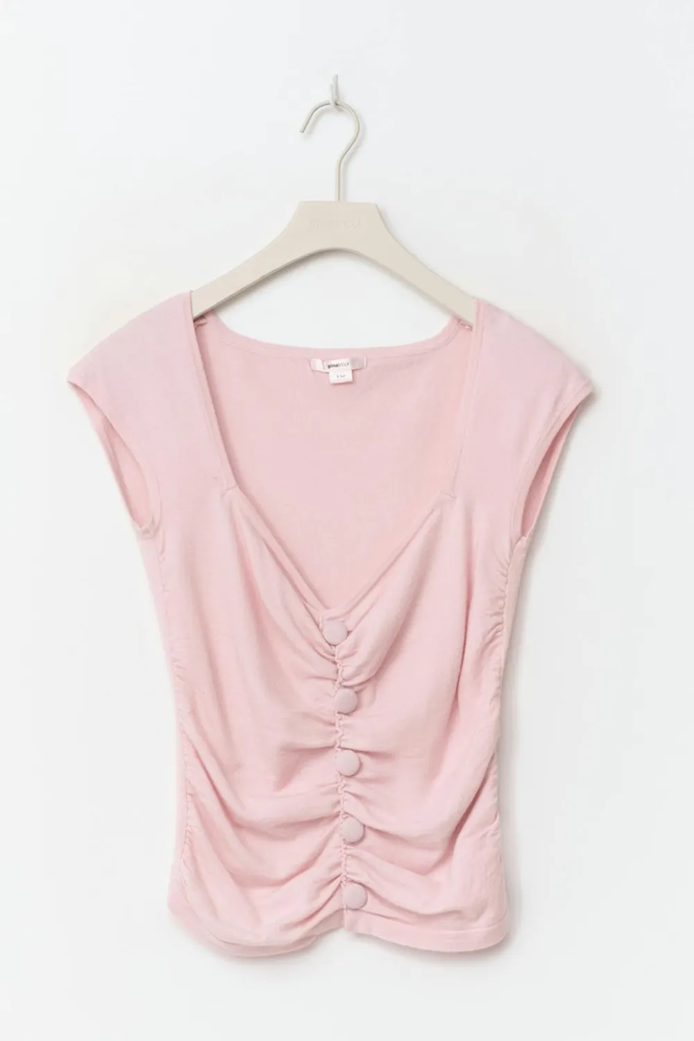 Gina Tricot 14+ knitted ruched top Rosa Best