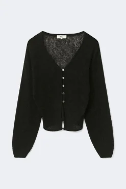 Gina Tricot Knitted heer cardigan Svart Outlet