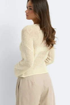 Gina Tricot Knitted heer cardigan Gul Discount