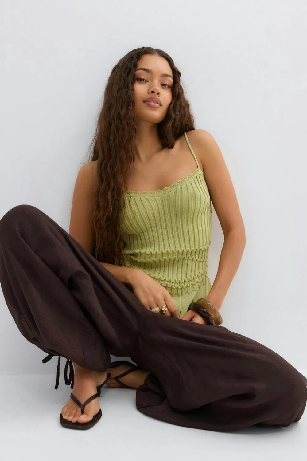 Gina Tricot Knitted inget Grønn Best