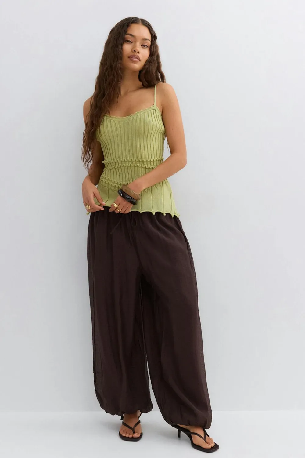 Gina Tricot Knitted inget Grønn Best