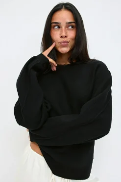 Gina Tricot Knitted weater Svart Online