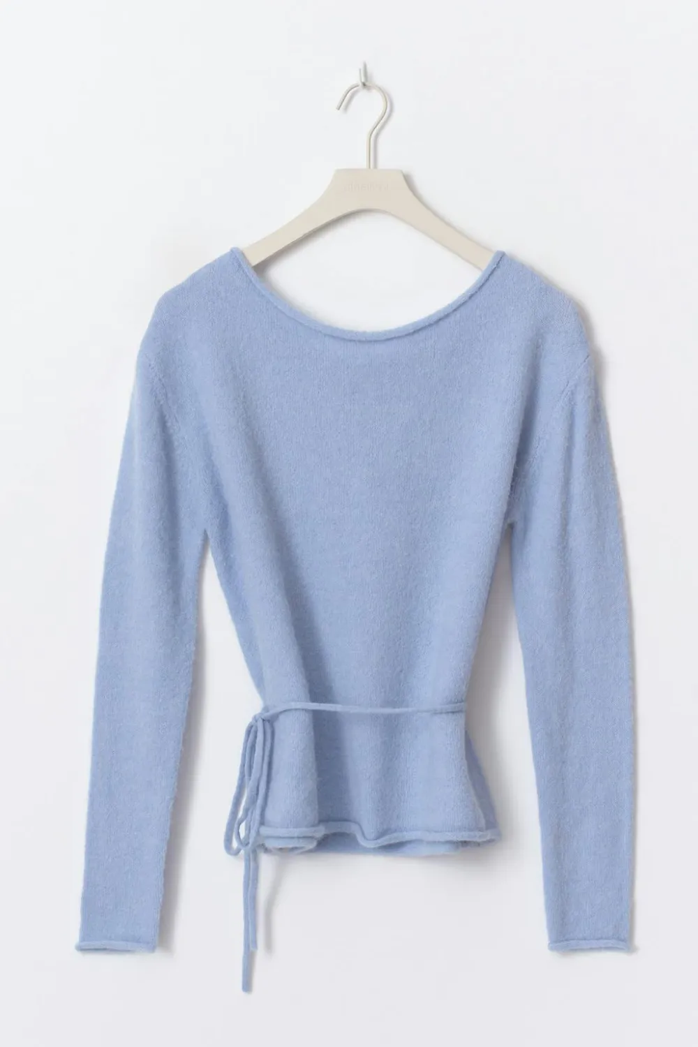 Gina Tricot Knitted tie top Blå
