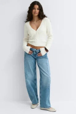 Gina Tricot Knitted top Hvit Best