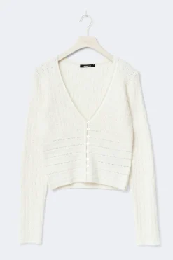 Gina Tricot Knitted top Hvit Best