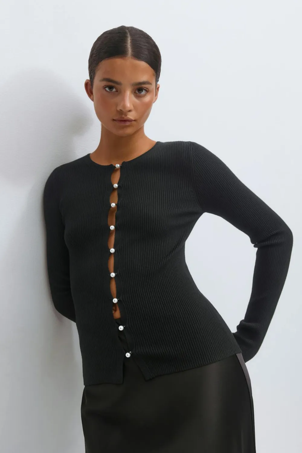 Gina Tricot Knitted top Svart Online