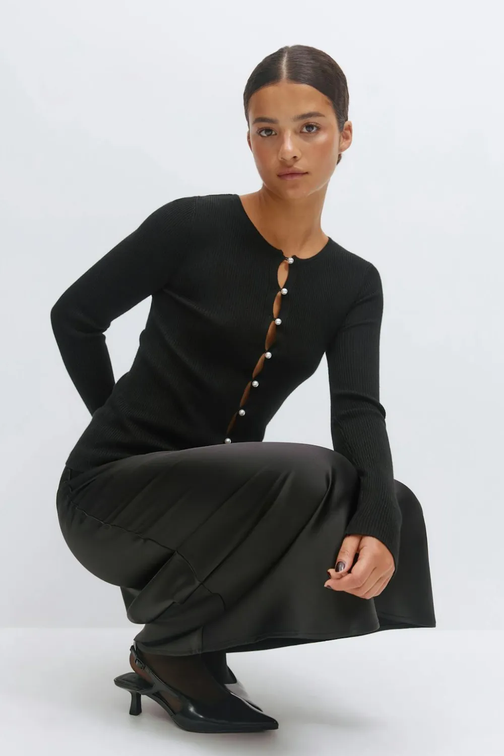 Gina Tricot Knitted top Svart Online