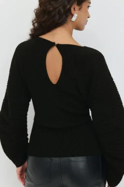 Gina Tricot Knitted top Svart New