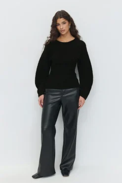 Gina Tricot Knitted top Svart New
