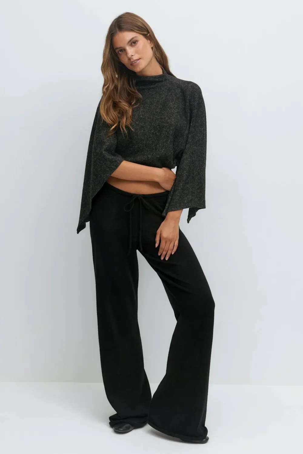 Gina Tricot Knitted trouer Svart Hot