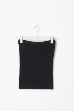 Gina Tricot knitted tube top Svart