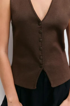Gina Tricot Knitted vet Brun Outlet