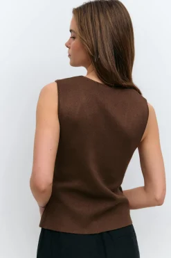 Gina Tricot Knitted vet Brun Outlet