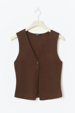 Gina Tricot Knitted vet Brun Outlet