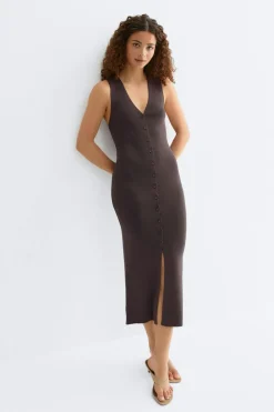 Gina Tricot Knitted vet dre Brun Outlet
