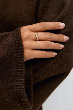 Gina Tricot Knot ring Gull New