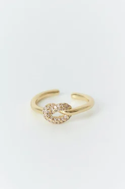 Gina Tricot Knot ring Gull New