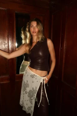 Gina Tricot Lace apron skirt Hvit Online