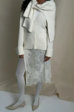 Gina Tricot Lace apron skirt Hvit Online